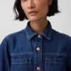 Ultrasoft Denim Mini Shirtdress