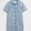 Ultrasoft Denim Mini Shirtdress