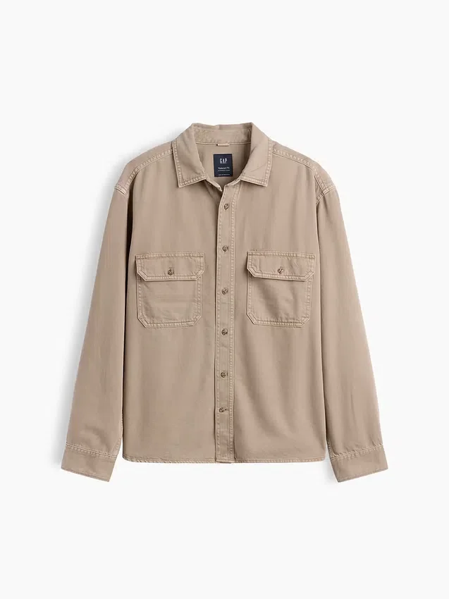 Ultrasoft Denim Relaxed Utility Shirt