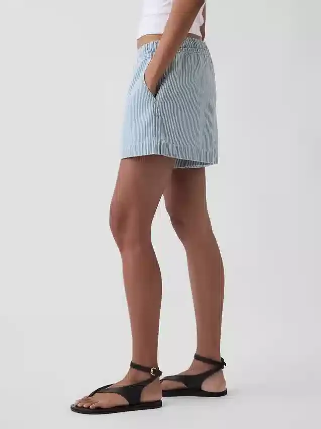 Ultrasoft Denim Stripe Easy Shorts