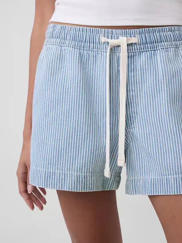 Ultrasoft Denim Stripe Easy Shorts