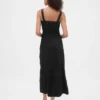 Ultrasoft Denim Zip-Front Maxi Dress