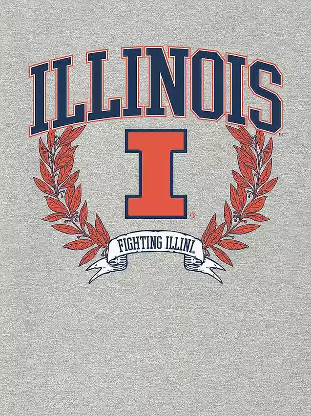 University of Illinois Laurels Dark Graphic T-Shirt
