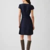 V-Neck Print Mini Dress