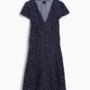 V-Neck Print Mini Dress