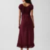 V-Neck Ruffle Hem Maxi Dress