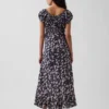 V-Neck Ruffle Hem Maxi Dress