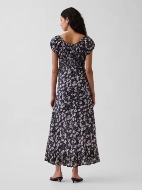 V-Neck Ruffle Hem Maxi Dress