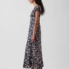 V-Neck Ruffle Hem Maxi Dress
