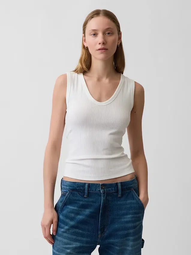 Variegated Rib Tank Top