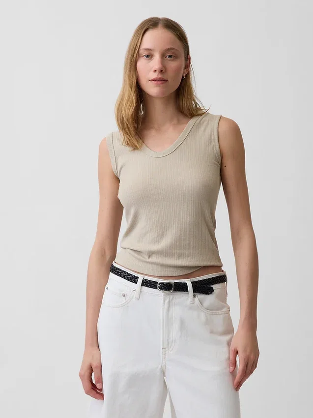 Variegated Rib Tank Top