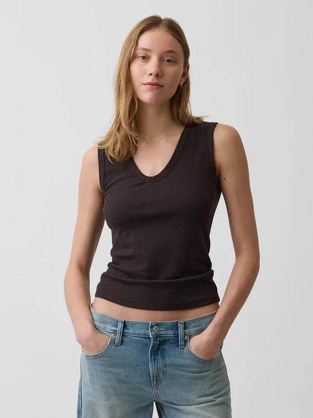 Variegated Rib Tank Top