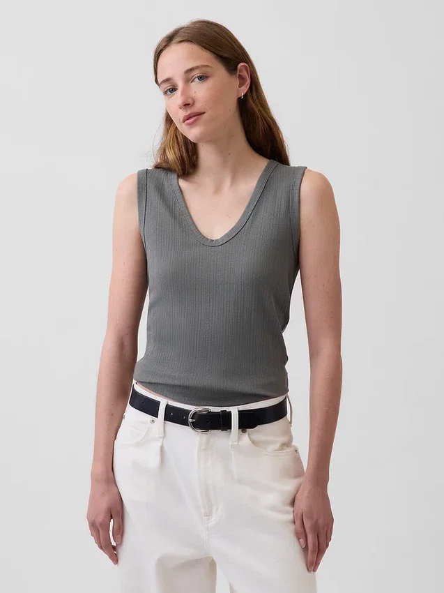 Variegated Rib Tank Top