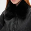 Vegan Leather Bomber Jacket