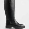 Vegan Leather Lug Sole Tall Boots