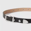 Vegan Leather Studded Belt