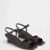 Vegan Leather Wedge Sandals