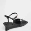 Vegan Leather Wedge Sandals