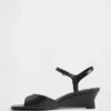 Vegan Leather Wedge Sandals