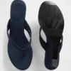 Vegan Leather Wedge Thong Sandals
