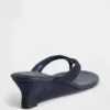 Vegan Leather Wedge Thong Sandals
