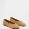 Vegan Suede Ballet Flats
