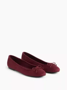 Vegan Suede Ballet Flats