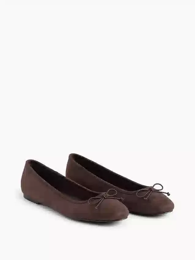Vegan Suede Ballet Flats