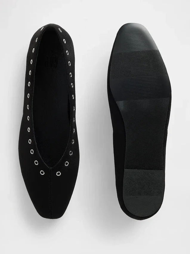 Vegan Suede Ballet Flats