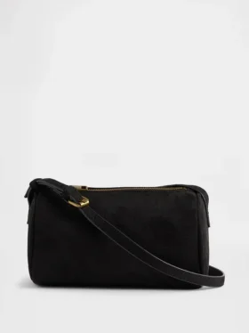 Vegan Suede Barrel Bag
