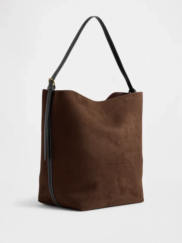 Vegan Suede Bucket Bag