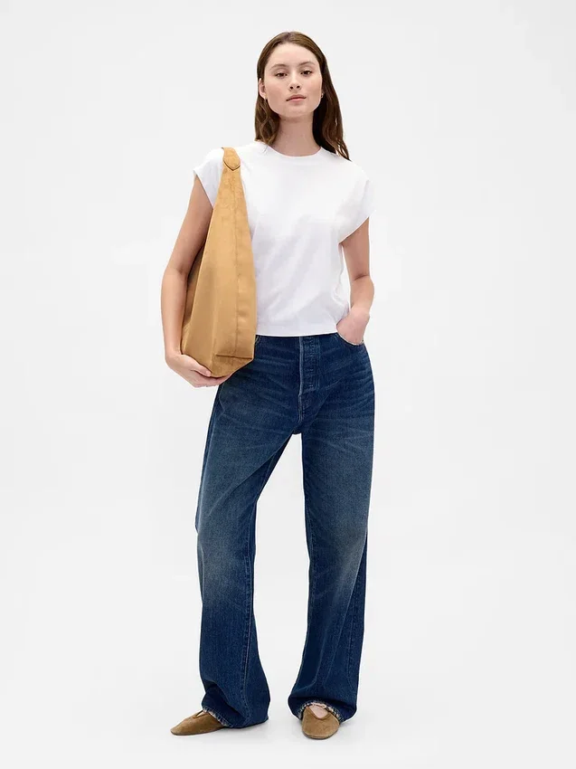 Vegan Suede Slouchy Tote Bag