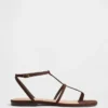 Vegan Suede T-Strap Sandals