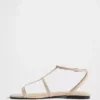 Vegan Suede T-Strap Sandals