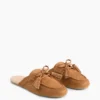 Vegan Suede Tassel Moc Mules
