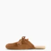 Vegan Suede Tassel Moc Mules