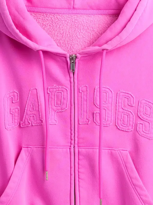 Vintagesoft 1969 Logo Zip Hoodie