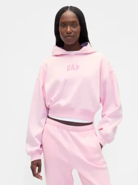 Vintagesoft Crop Logo Hoodie