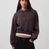 Vintagesoft Crop Logo Hoodie