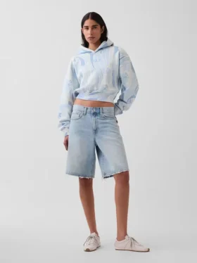 Vintagesoft Crop Logo Hoodie