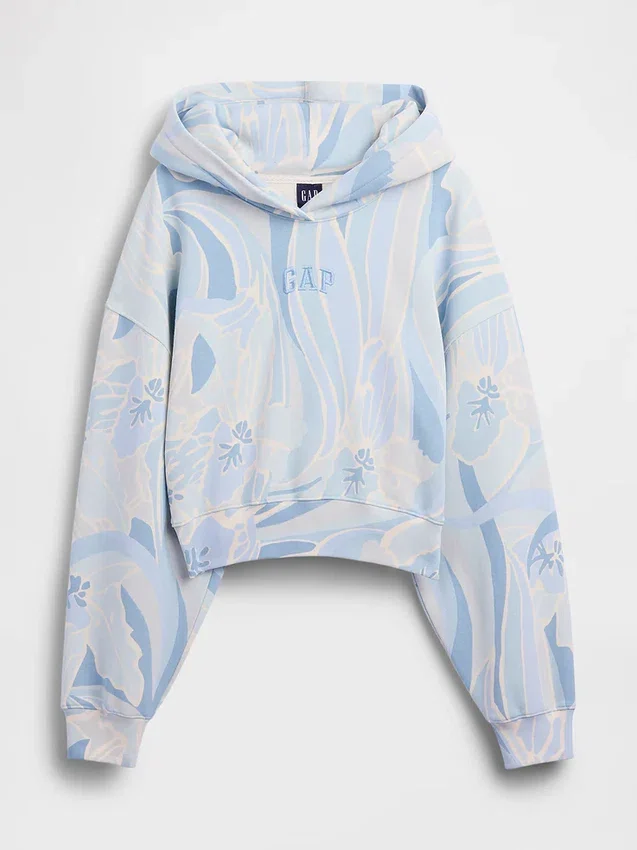 Vintagesoft Crop Logo Hoodie