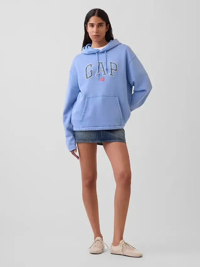Vintagesoft Oversized Americana Logo Hoodie