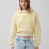 Vintagesoft Oversized Crop Logo Hoodie