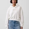 Vintagesoft Oversized Crop Logo Hoodie