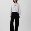 Vintagesoft Oversized Crop Logo Hoodie