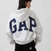 Vintagesoft Oversized Crop Logo Hoodie