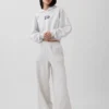 Vintagesoft Oversized Crop Logo Hoodie