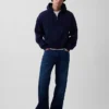 Vintagesoft Oversized Crop Zip Hoodie