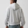 Vintagesoft Oversized Crop Zip Hoodie