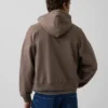 Vintagesoft Oversized Crop Zip Hoodie